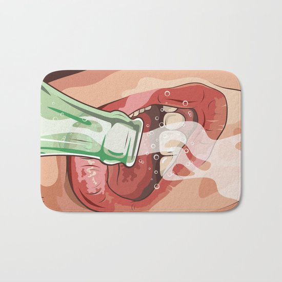 Lips and soda Bath Mat