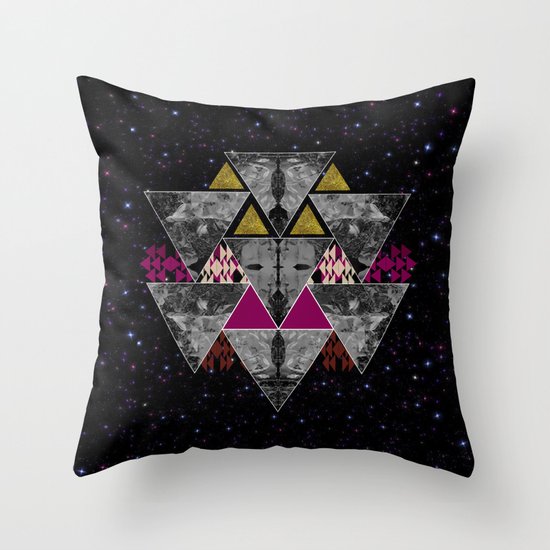 Galaxy trance Throw Pillow