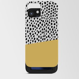 Dalmatian Spots with Yellow Stripe iPhone Card Case