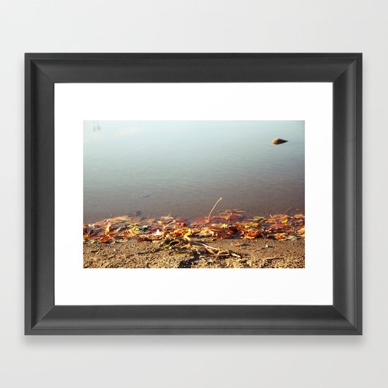 Autumn by the water Framed Art Print