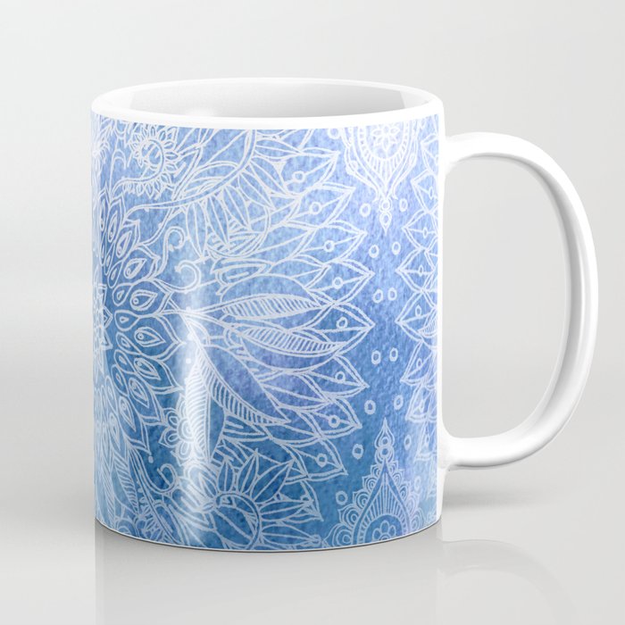 Enchanted Indigo - watercolor + doodle Coffee Mug