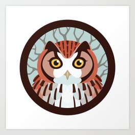 Eastern Screech Owl Art Print