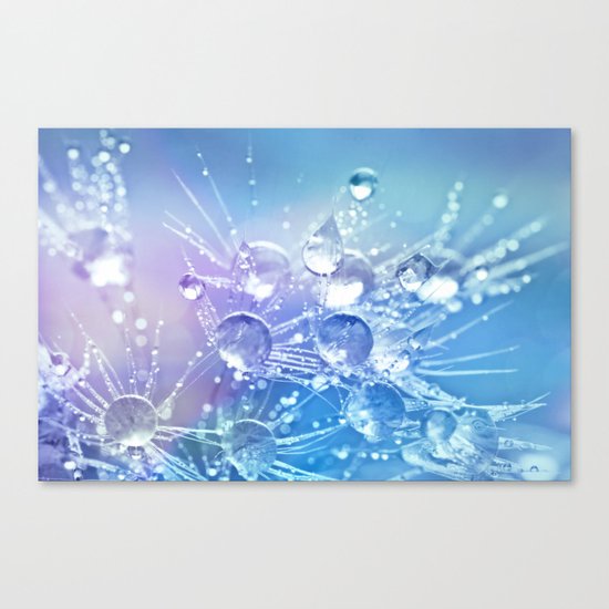 Diamond Dew Flowers (Periwinkle Lavender) Canvas Print