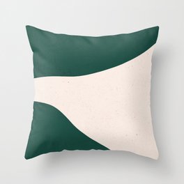 Emerald green abstract art Throw Pillow