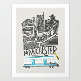 Manchester Cityscape Art Print