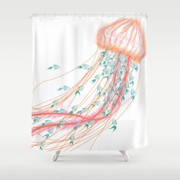 Robot Jellyfish Shower Curtain