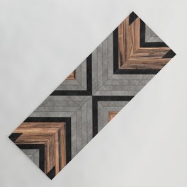 Urban Tribal Pattern No.2 - Concrete and Wood Yoga Mat