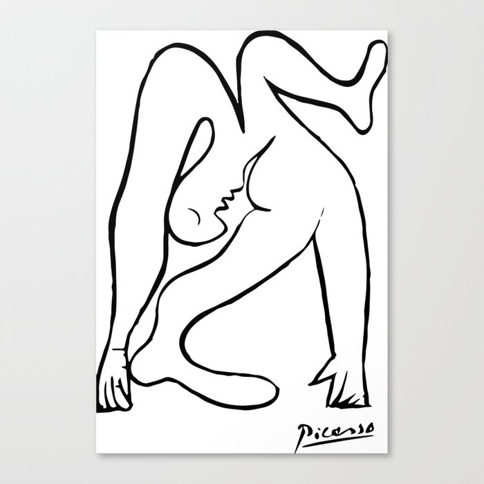 Picasso - Le Acrobat, 1930, Artwork Reproduction, Tshirts, Prints, Posters For Men, Women, Youth Canvas Print