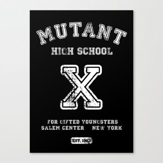 Mutant High School (X-men, Comics, Parody, Mashup, Wolverine) Canvas Print