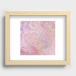 Colourful Abstract Trippy Swirl Pattern Recessed Framed Print