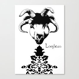 Long Horn Sheep Canvas Print