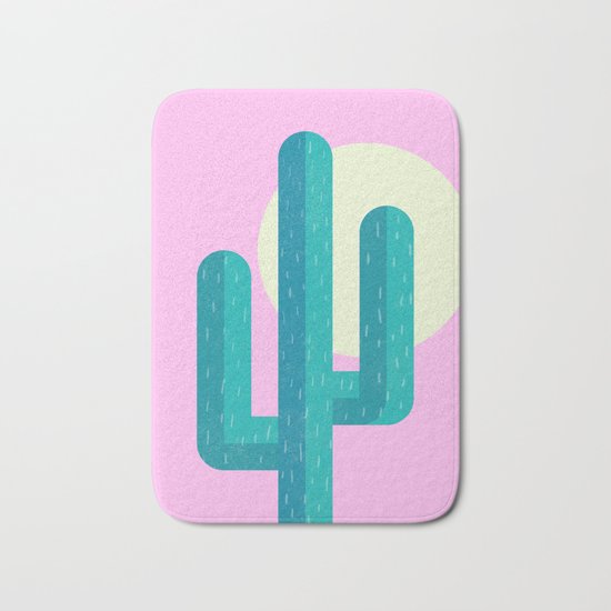 Pink Cactus Bath Mat