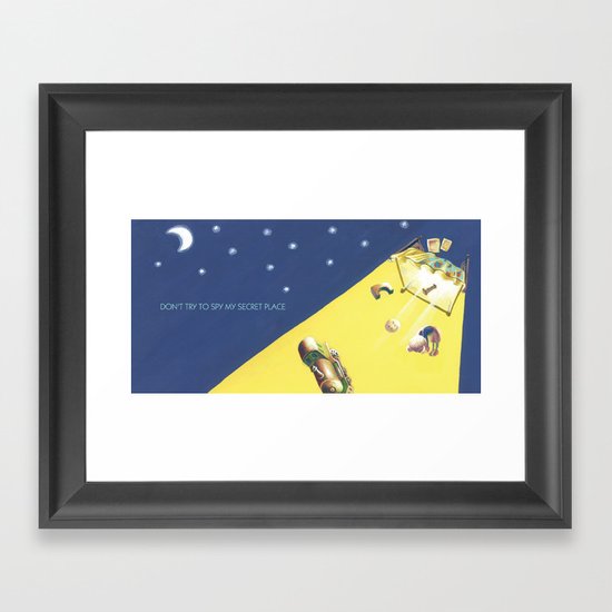 POEM OF BED Framed Art Print