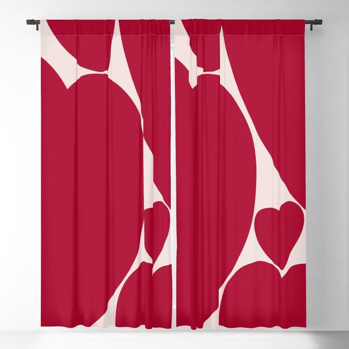 Red Hearts Swirling in Lava Lamp  Blackout Curtain