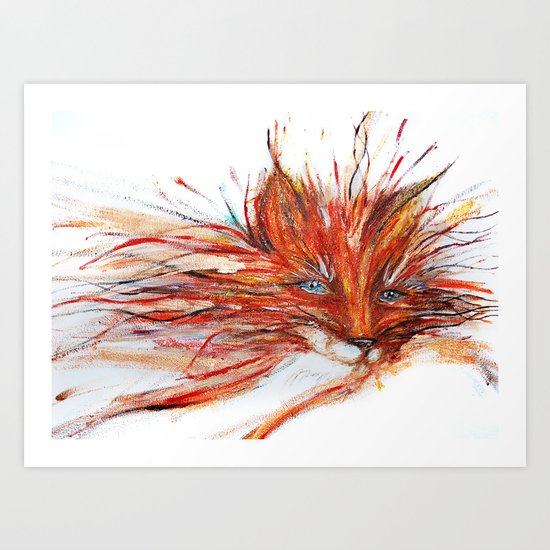 Vibrant Fox Art Print