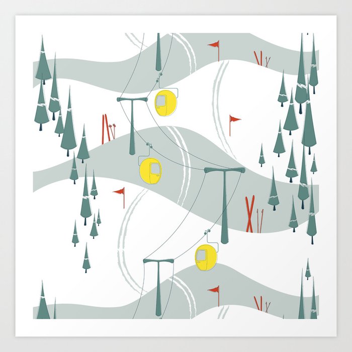 Retro Ski Kunstdrucke Retro Ski Kunstdrucke