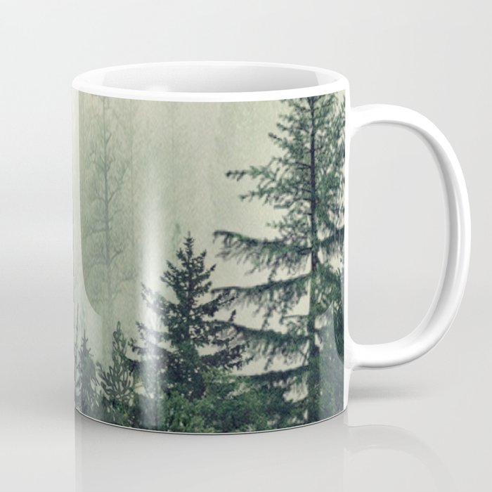 Foggy Pine Trees Coffee Mug
