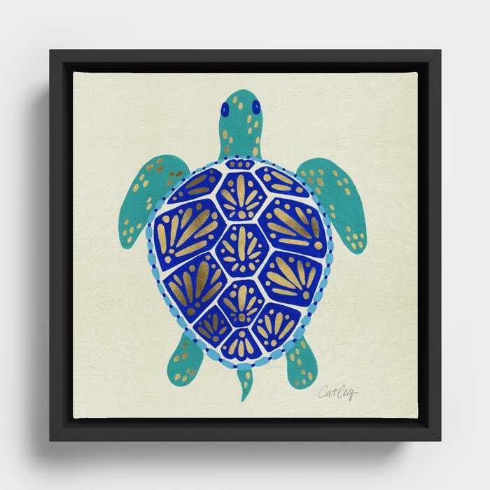 Sea Turtle Framed Canvas