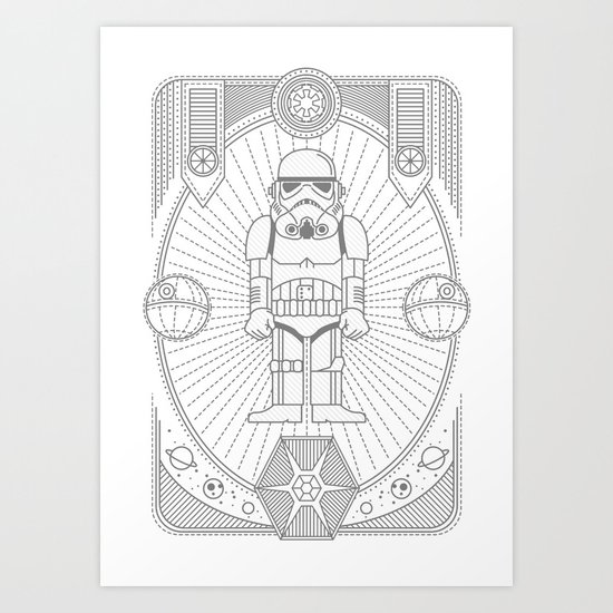 Stormtrooper Jam Art Print