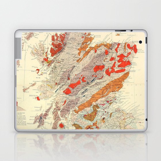 Vintage Scotland Geological Map (1865) Laptop & iPad Skin