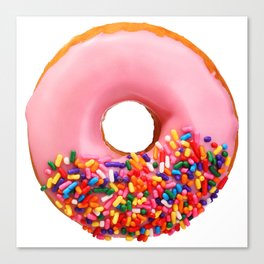 Funny Pattern With Juicy And Tasty Donut Canvas Print