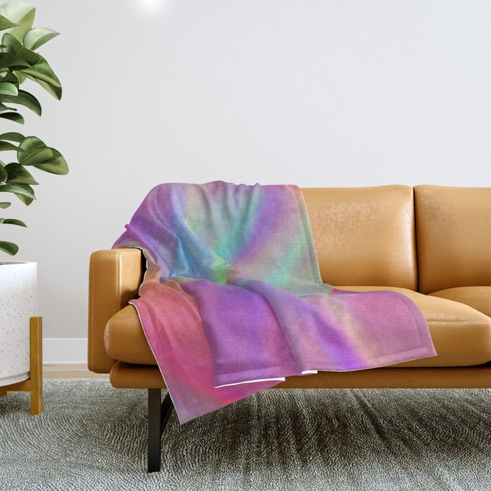Neon Flow Nebula #8: red & purple Throw Blanket