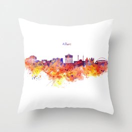 Athens Skyline Throw Pillow