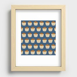 Small medium cupcake pattern 2 Recessed Framed Print