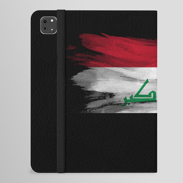 Iraq flag brush stroke, national flag iPad Folio Case