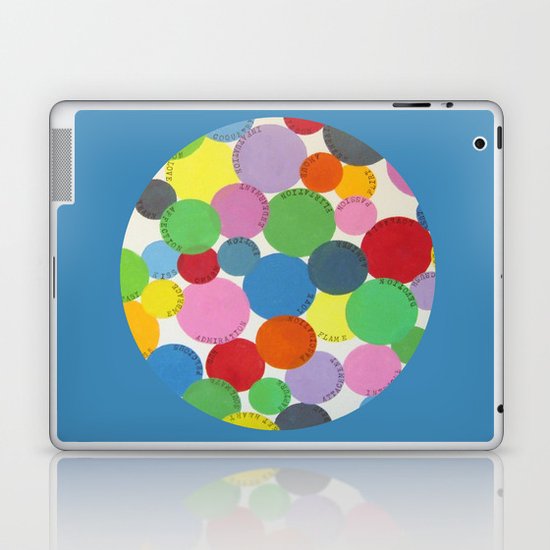 Word Bubbles Blue Laptop & iPad Skin