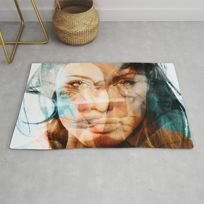 faces of Angelina Jolie Rug