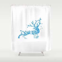 Winter Deer Shower Curtain