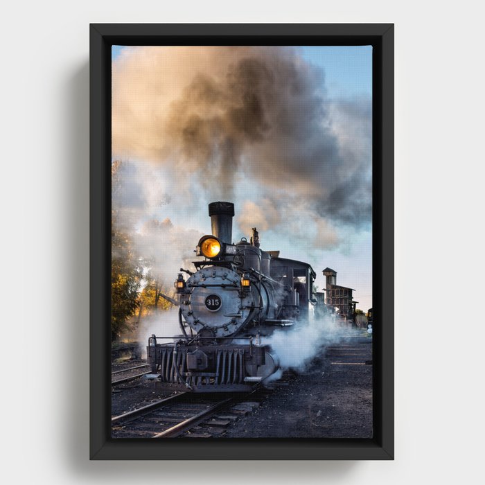 Steam Train, Cumbres & Toltec Railroad, New Mexico Framed Canvas