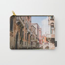 Venice Brownstones | Europe Italy City Architecture Photography of Venice Canals Carry-All Pouch