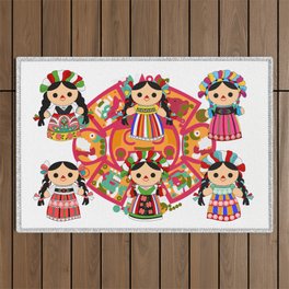 Mexican Dolls Outdoor Rug