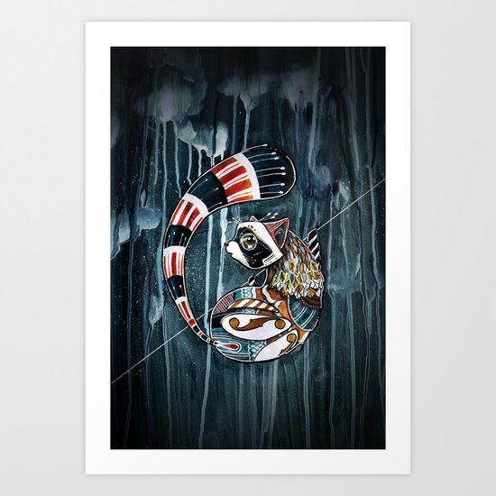 Racoon Art Print