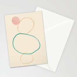 Abstraction_NEW_SUN_LINE_STONE_ROCK_POP_ART_0518B Stationery Card