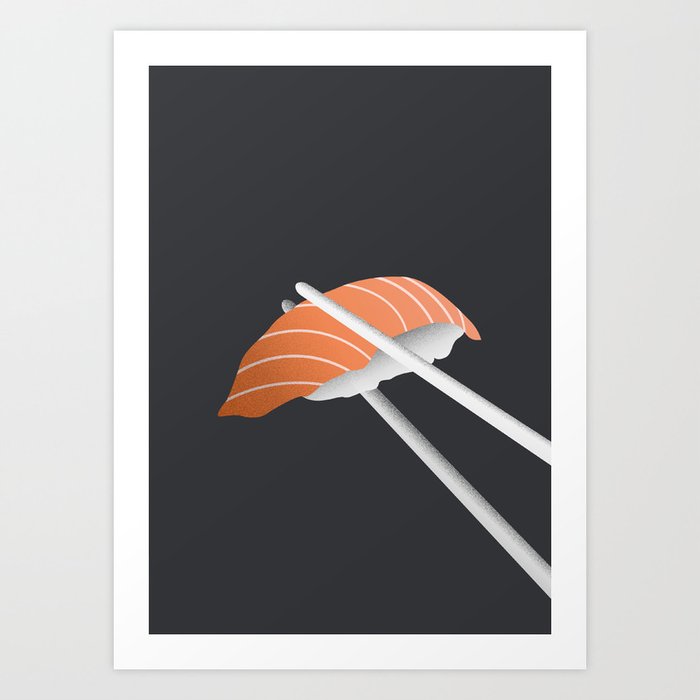 Minimal Sushi Illustration 03 Art Print