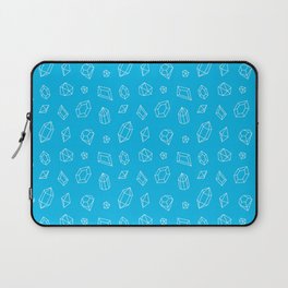 Turquoise and White Gems Pattern Laptop Sleeve