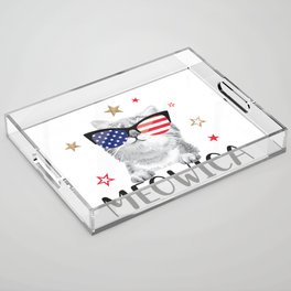 Meowica Independence Day Cat Acrylic Tray