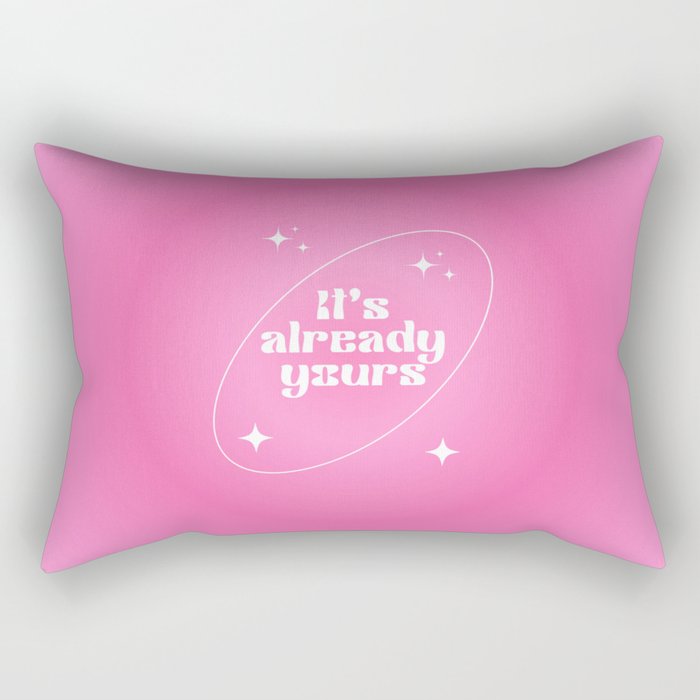 Daily Affirmation, Positive Affirmation, Positive, Spiritual, Aura Gradient Art Rectangular Pillow