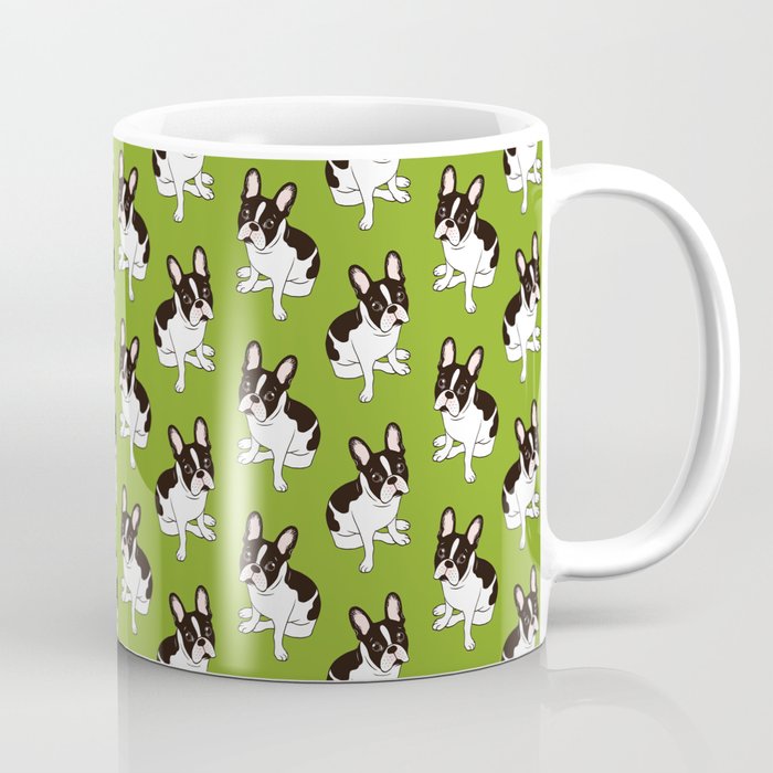 Cute double hooded pied French Bulldog wants your attention Coffee Mug