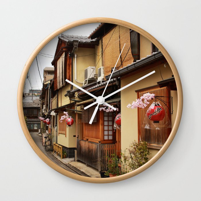 Old Houses in Kyoto Wall Clock