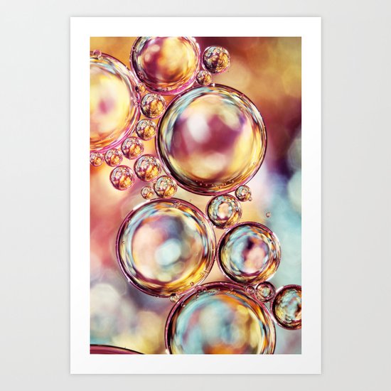 Bokeh Sparkles Bubble Abstract Art Print