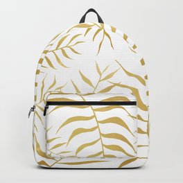 Gold palm leaves Backpack