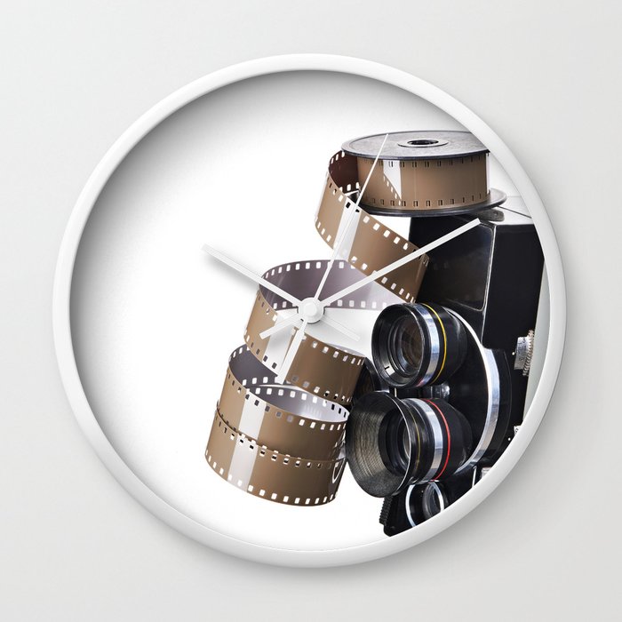 Film Reels Camera Movie Wall Clock