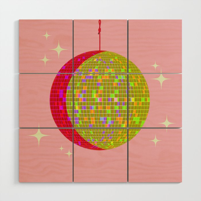 Disco Eclipse Wood Wall Art