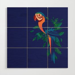 Macaw Silhouette 2 Wood Wall Art