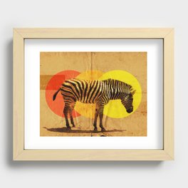 Zebra Card Recessed Framed Print