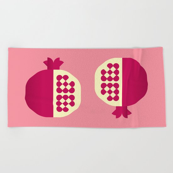 Fruit: Pomegranate Beach Towel